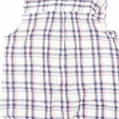 Originals Womens Multicoloured Plaid Cotton Basic Button-Up Size 18 Collared