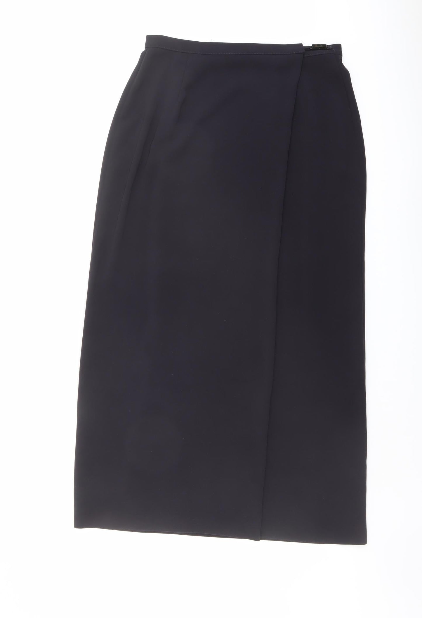 Marks and Spencer Womens Black Polyester Wrap Skirt Size 12