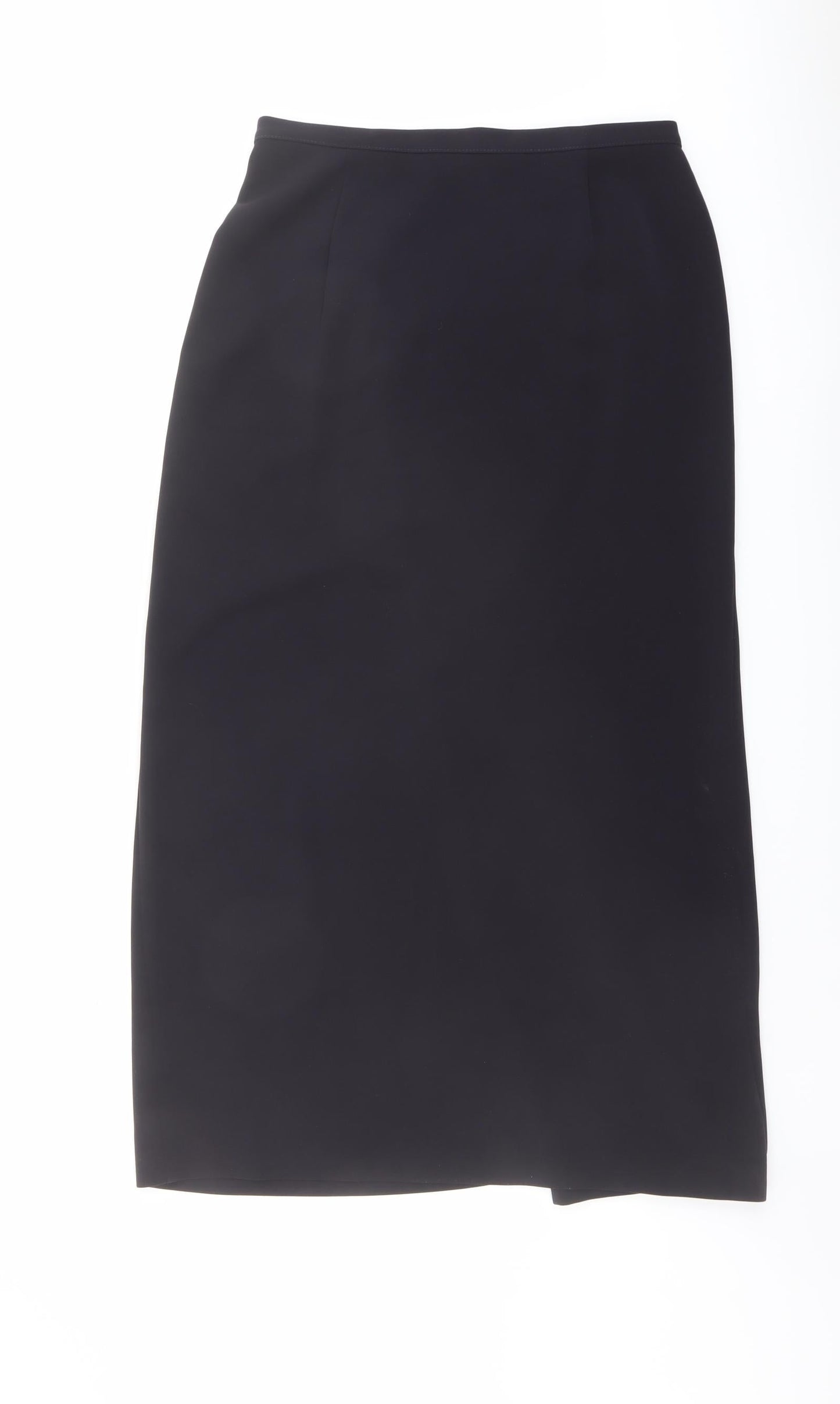 Marks and Spencer Womens Black Polyester Wrap Skirt Size 12