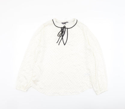 Womens UK Size 8 Marks and Spencer Ivory Basic Blouse