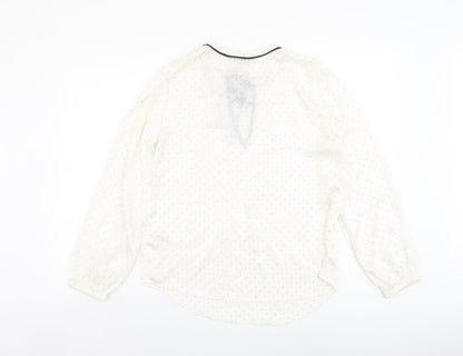 Womens UK Size 8 Marks and Spencer Ivory Basic Blouse