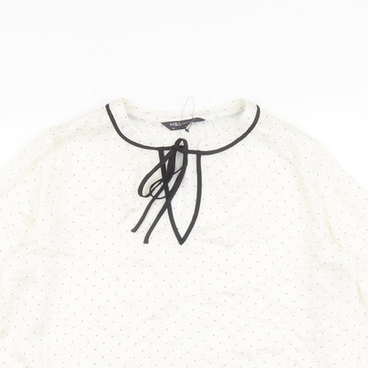 Womens UK Size 8 Marks and Spencer Ivory Basic Blouse