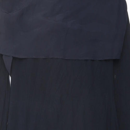 Mint Velvet Womens Blue Polyester Pencil Dress Size 10 Boat Neck Zip