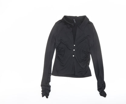 Womens UK Size 10 As You Black Basic Button-Up