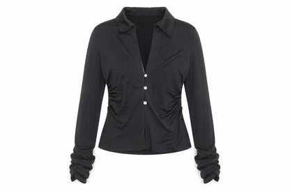 Womens UK Size 10 As You Black Basic Button-Up