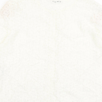 Berkertex Womens Ivory Viscose Basic Button-Up Size 20 Round Neck