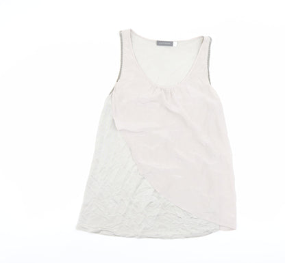 Womens UK Size 10 Mint Velvet Beige Basic Tank