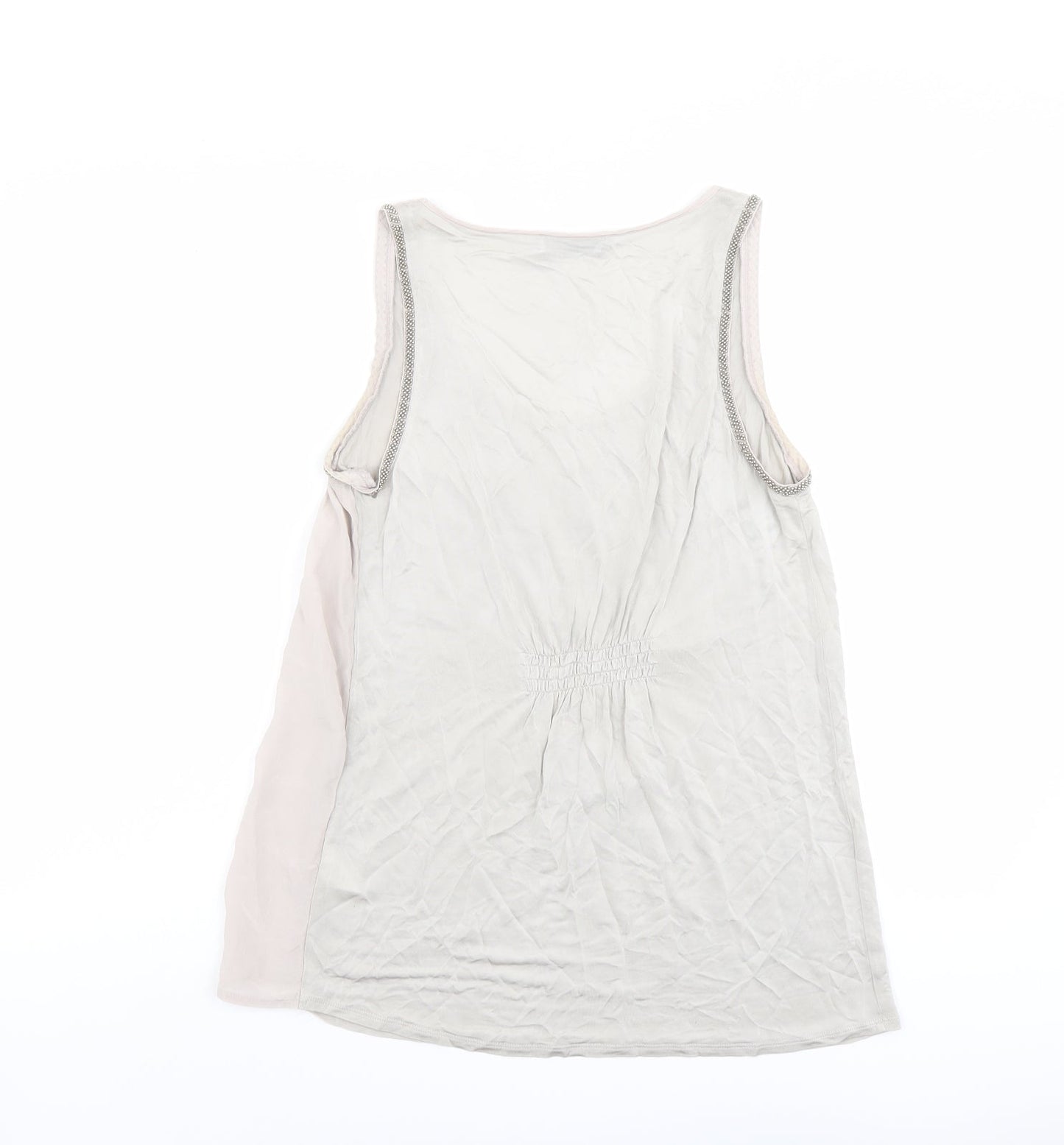 Womens UK Size 10 Mint Velvet Beige Basic Tank