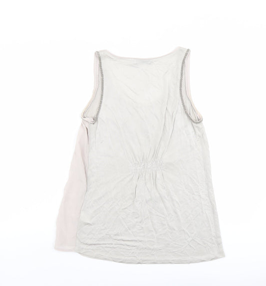 Womens UK Size 10 Mint Velvet Beige Basic Tank
