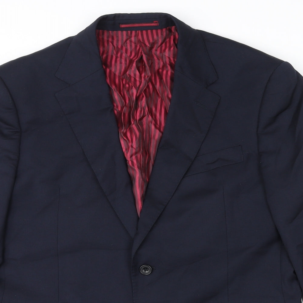 Mens UK Size 40 Marks and Spencer Regular Blue Suit Jacket