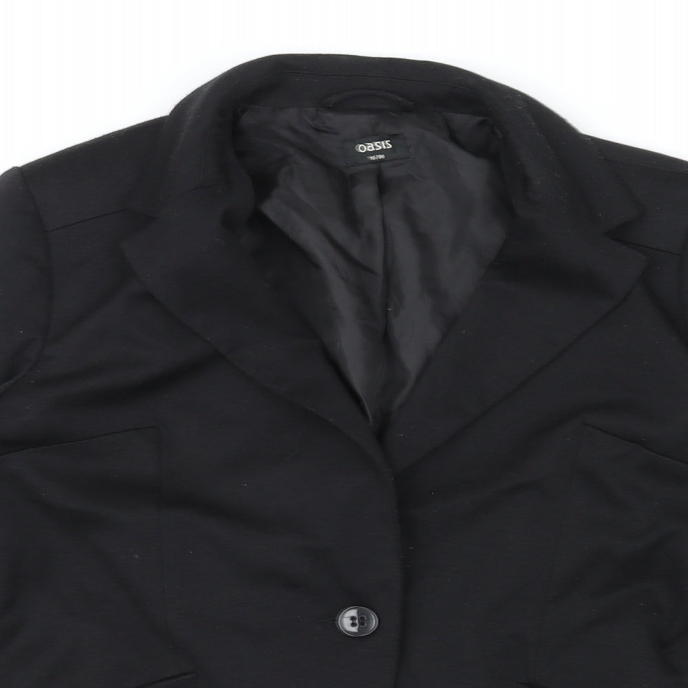 Womens UK Size 10 Oasis Black Jacket