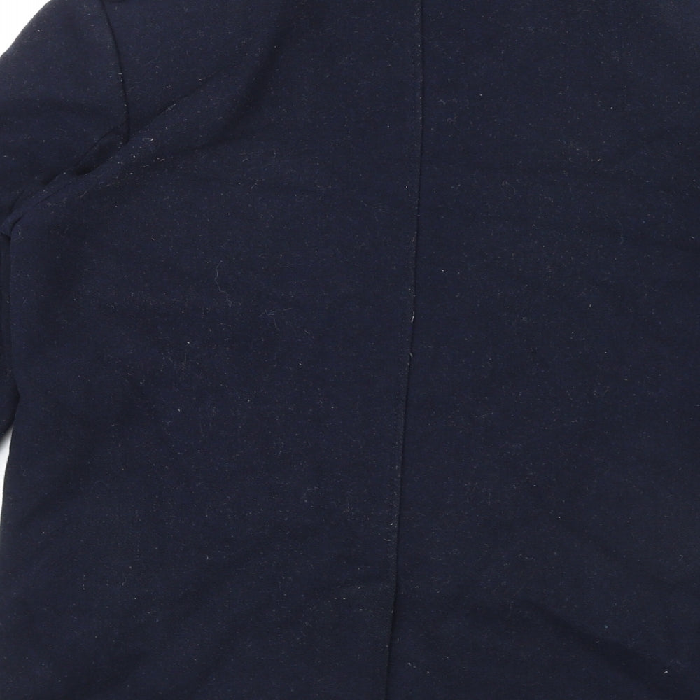 Womens UK Size 8 H&M Blue Biker Coat