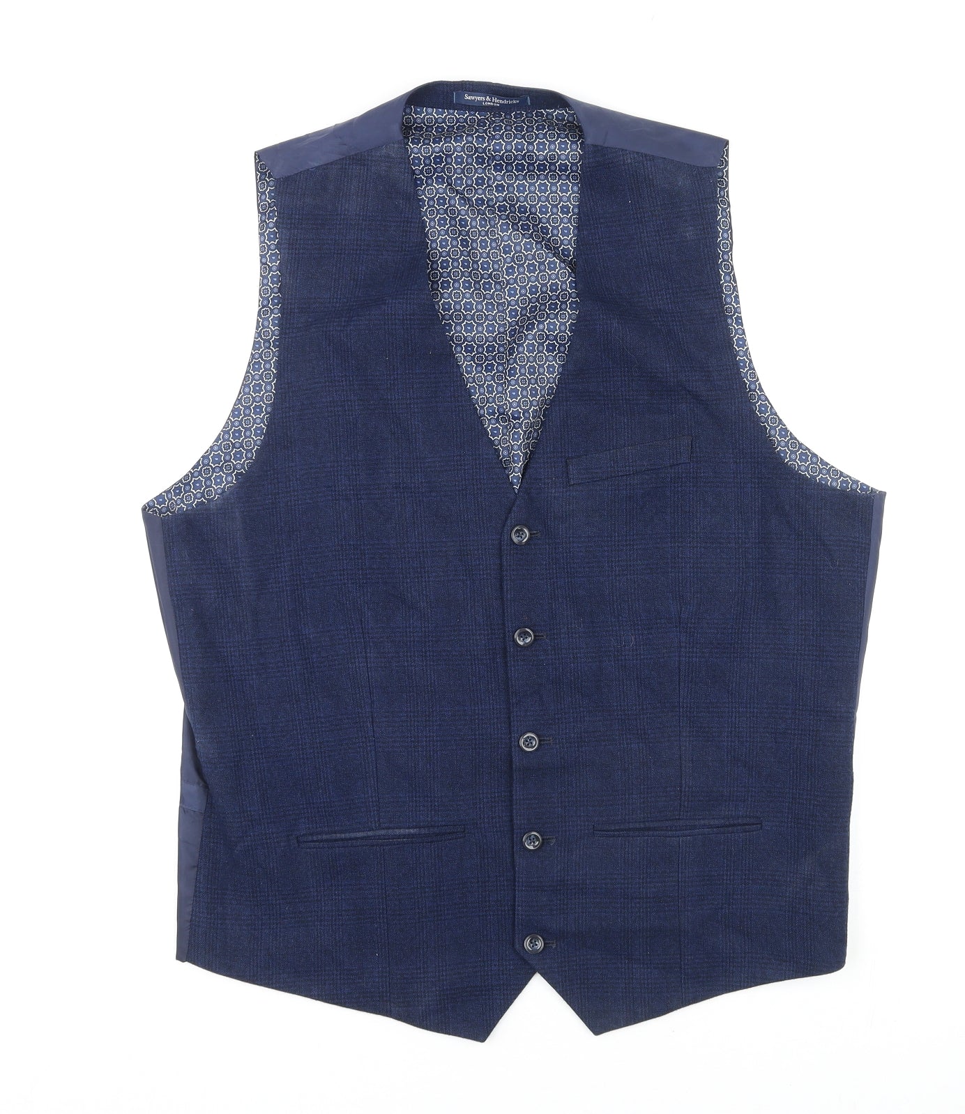 Mens UK Size 44 Sawyers & Hendricks Regular Blue Suit Jacket