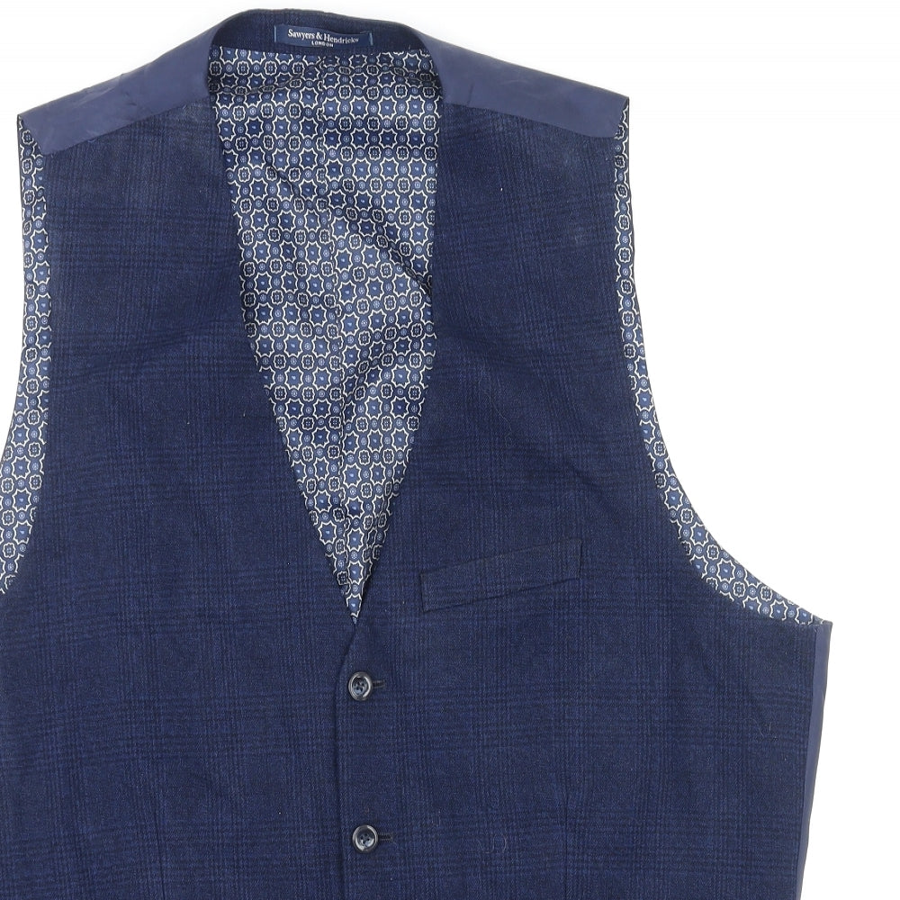 Mens UK Size 44 Sawyers & Hendricks Regular Blue Suit Jacket