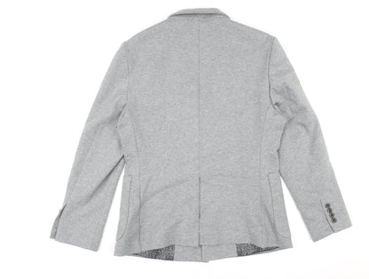 J.Ferrar Mens Grey Cotton Jacket Blazer Size M Regular