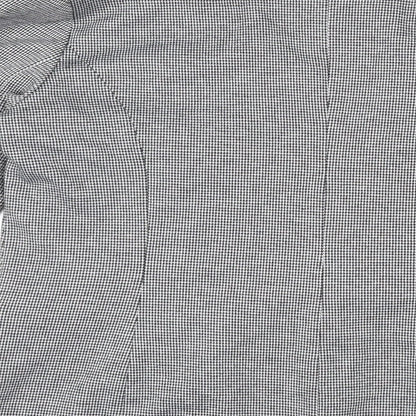 Oasis Womens Grey Plaid Polyester Jacket Blazer Size 14