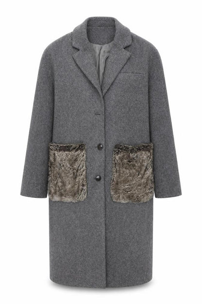 Womens UK Size S Zara Grey Overcoat
