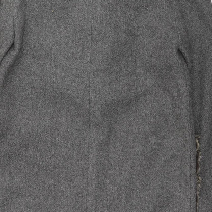 Womens UK Size S Zara Grey Overcoat