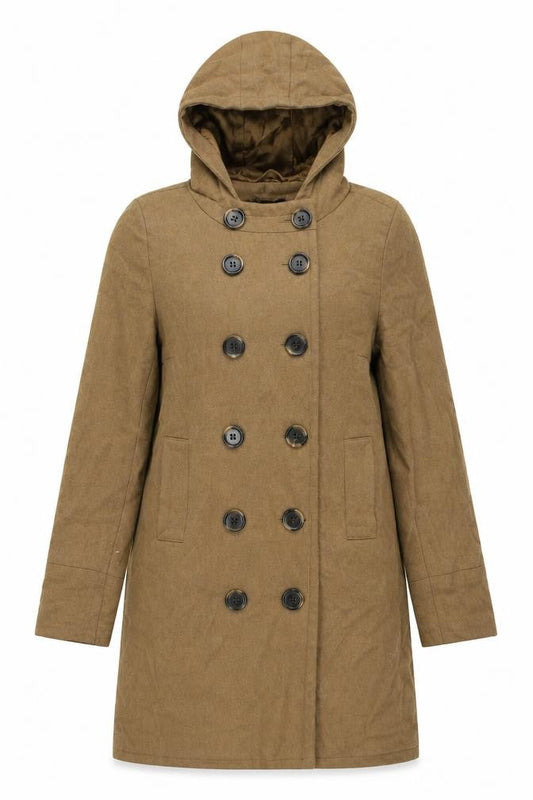 Womens UK Size 12 Topshop Brown Overcoat