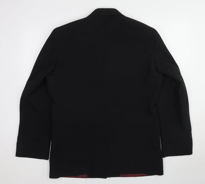 Douglas Of Sweden Mens Black Polyester Jacket Suit Jacket Size 40 Regular