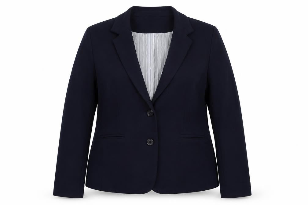 Julipa Womens Blue Polyester Jacket Blazer Size 14