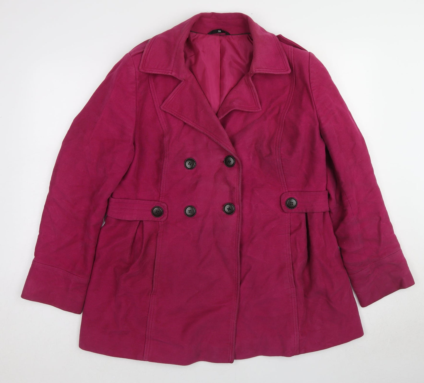 Womens UK Size 16 Marks and Spencer Purple Pea Coat