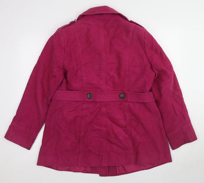 Womens UK Size 16 Marks and Spencer Purple Pea Coat