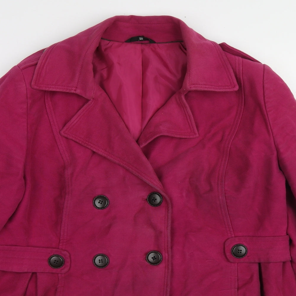 Womens UK Size 16 Marks and Spencer Purple Pea Coat