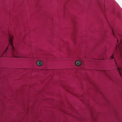 Womens UK Size 16 Marks and Spencer Purple Pea Coat