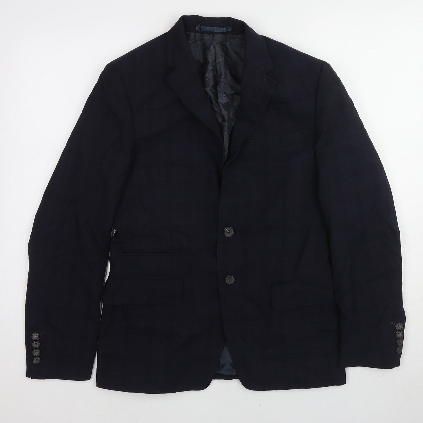 Mens UK Size 38 Marks and Spencer Regular Blue Suit Jacket