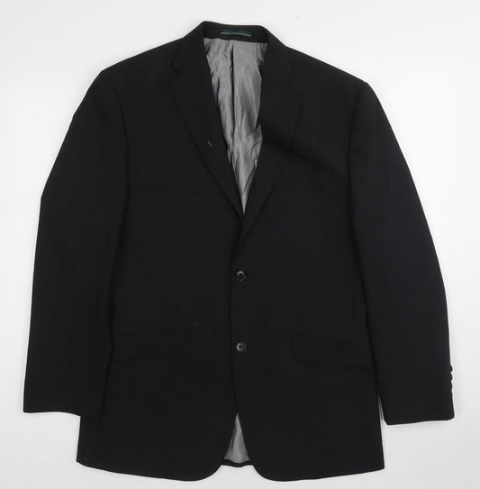 Mens UK Size 38 Greenwoods Regular Black Suit Jacket