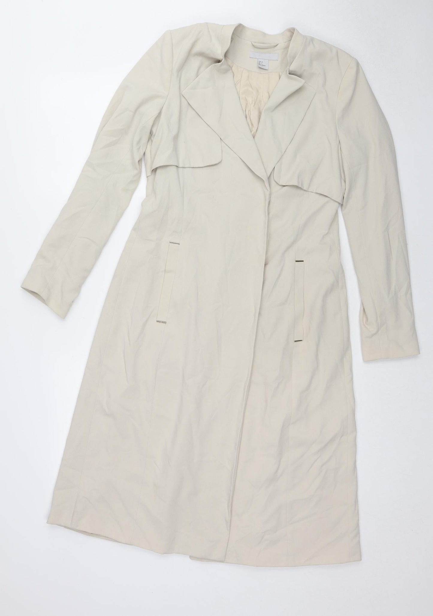 Womens UK Size 6 H&M Beige Trench Coat