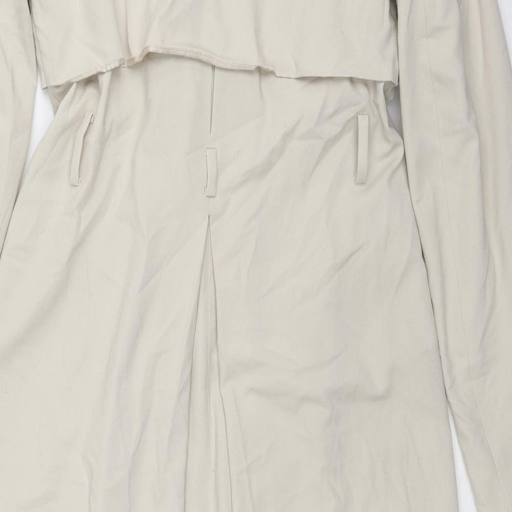 Womens UK Size 6 H&M Beige Trench Coat