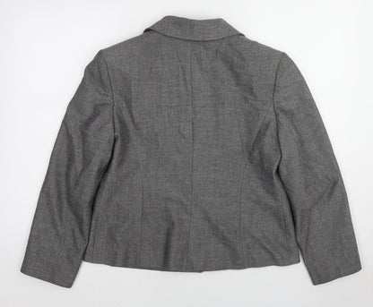 Marks and Spencer Womens Grey Polyester Jacket Blazer Size 14