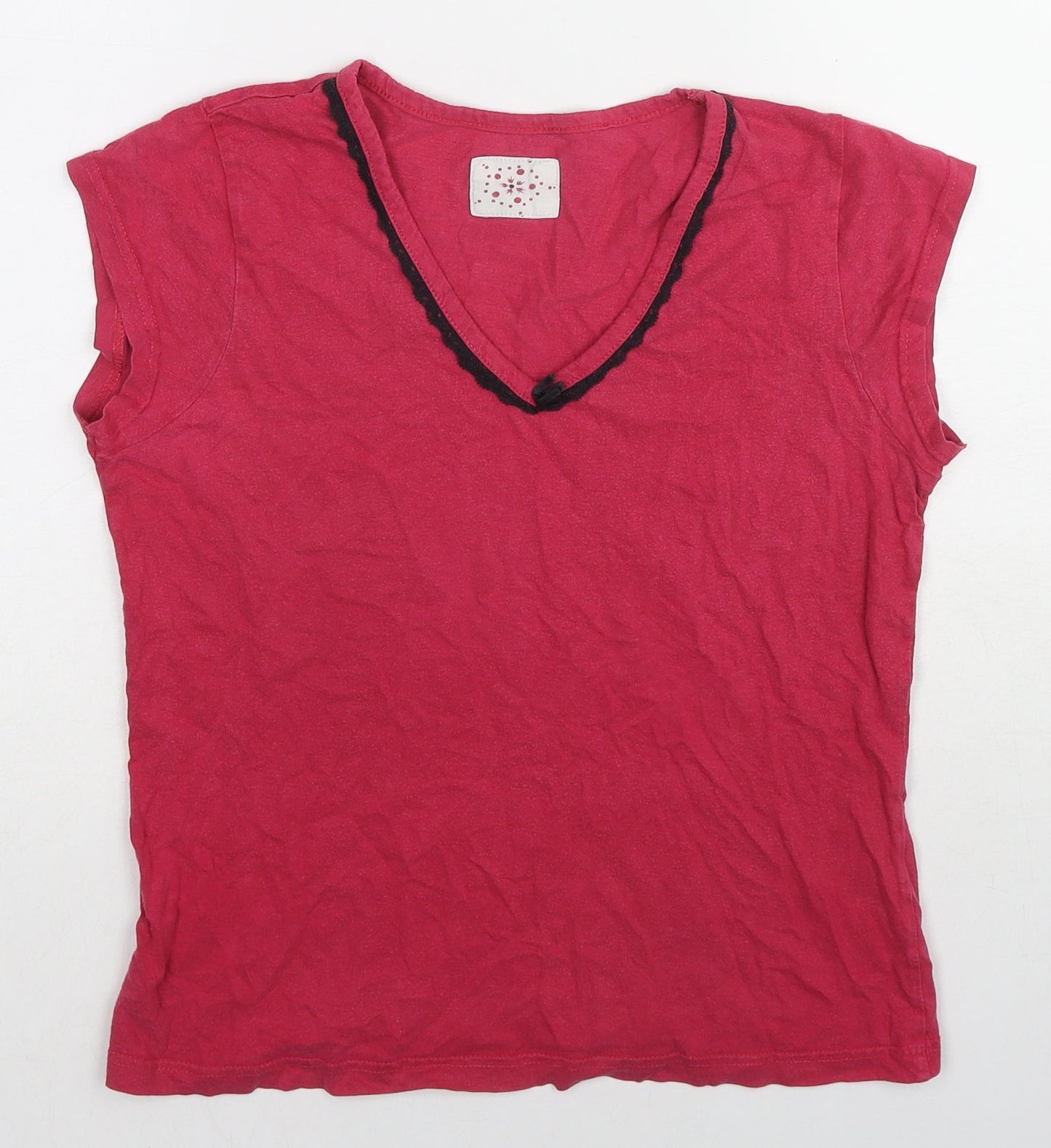 Womens UK Size 12 BHS Pink Basic T-Shirt