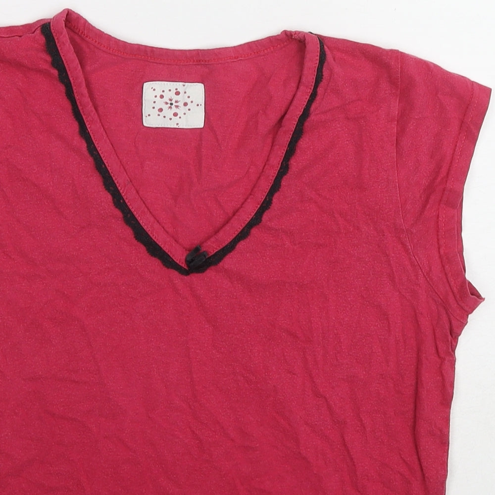 Womens UK Size 12 BHS Pink Basic T-Shirt