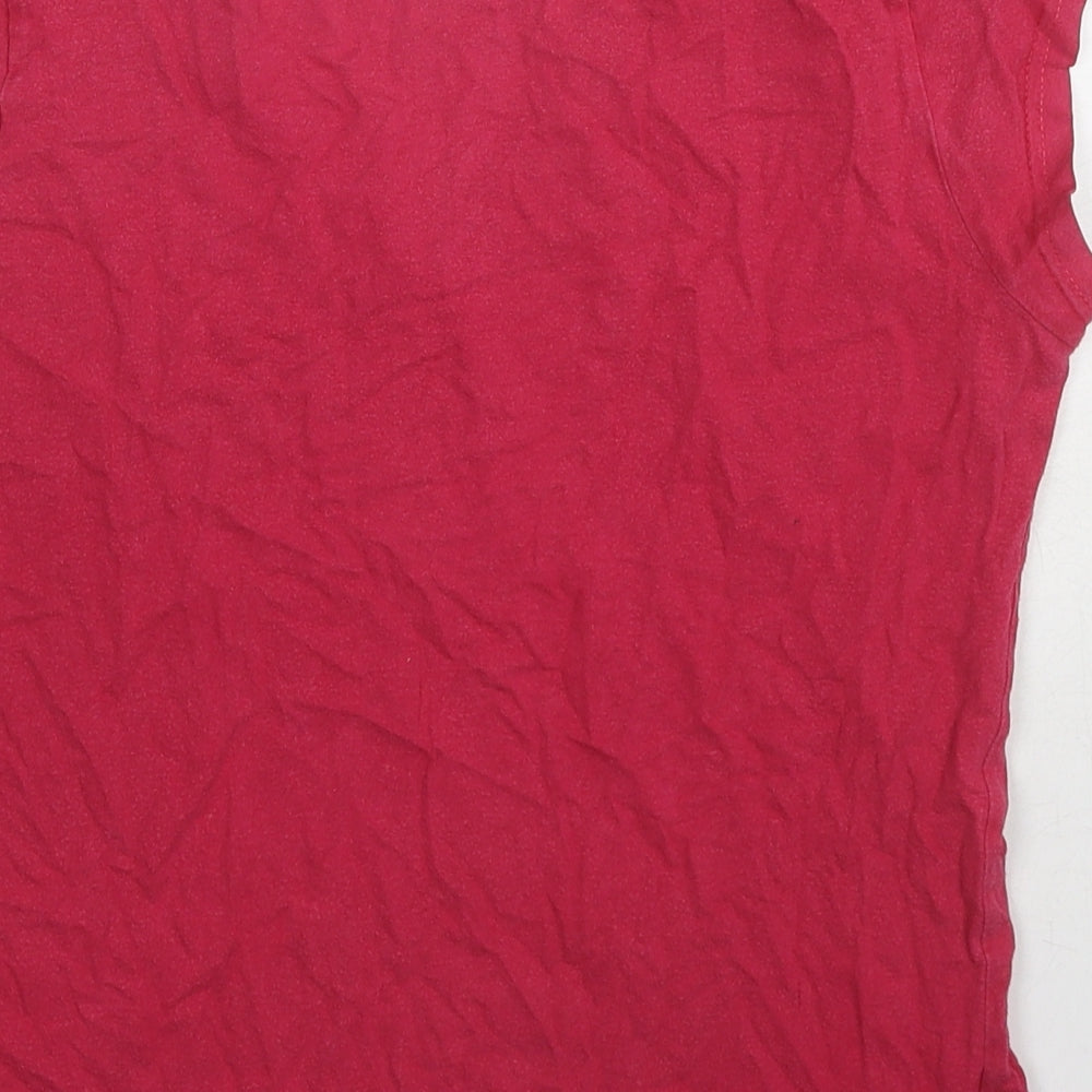 Womens UK Size 12 BHS Pink Basic T-Shirt