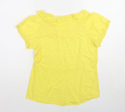 Womens UK Size 8 Oasis Yellow Basic Blouse