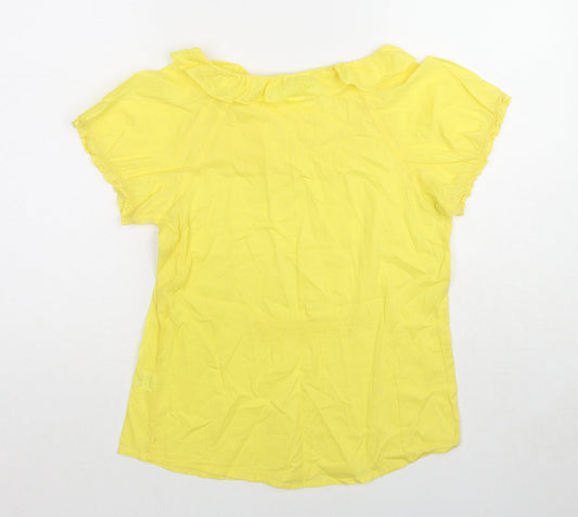 Womens UK Size 8 Oasis Yellow Basic Blouse
