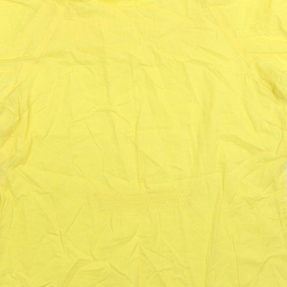 Womens UK Size 8 Oasis Yellow Basic Blouse