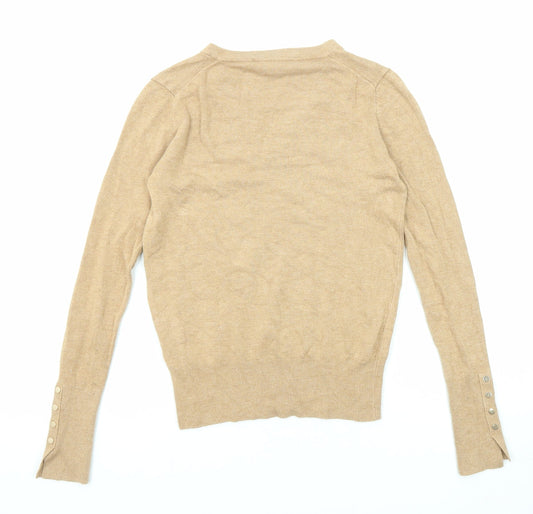 Womens UK Size S Zara Beige Pullover Jumper