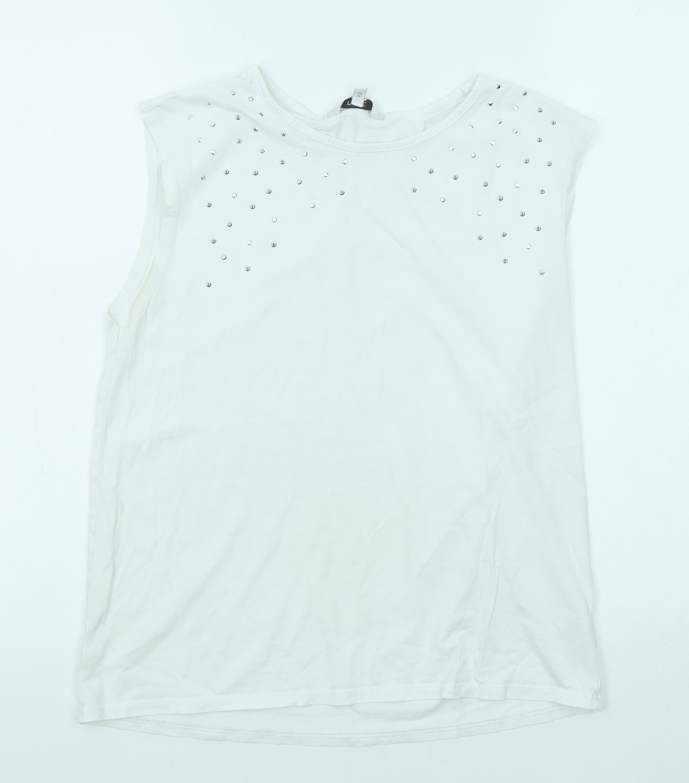 Womens UK Size 8 NEXT White Basic Tank