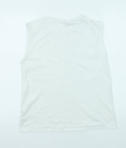 Womens UK Size 8 NEXT White Basic Tank