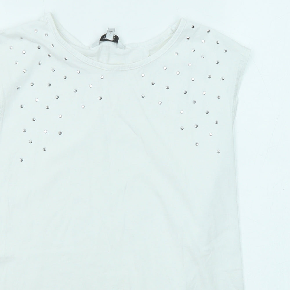 Womens UK Size 8 NEXT White Basic Tank