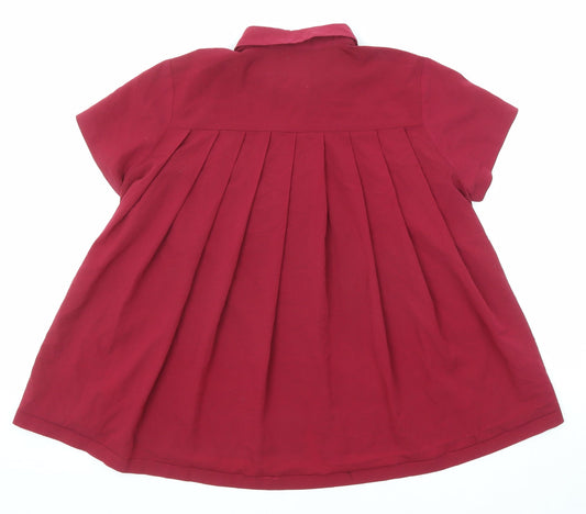 French Connection Womens Purple Polyester Basic Button-Up Size XS Collared