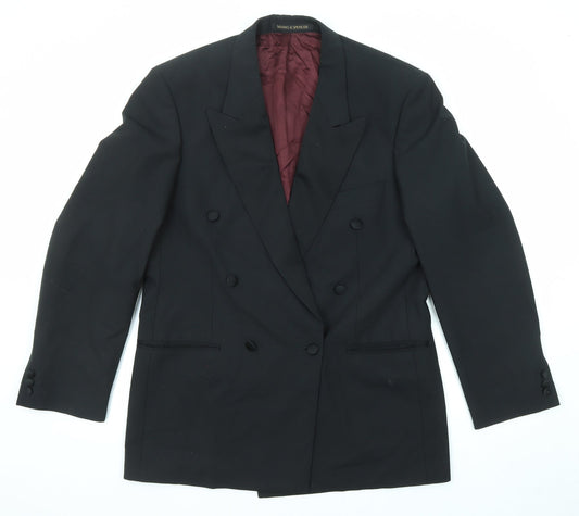Mens UK Size 40 Marks and Spencer Regular Black Suit Jacket