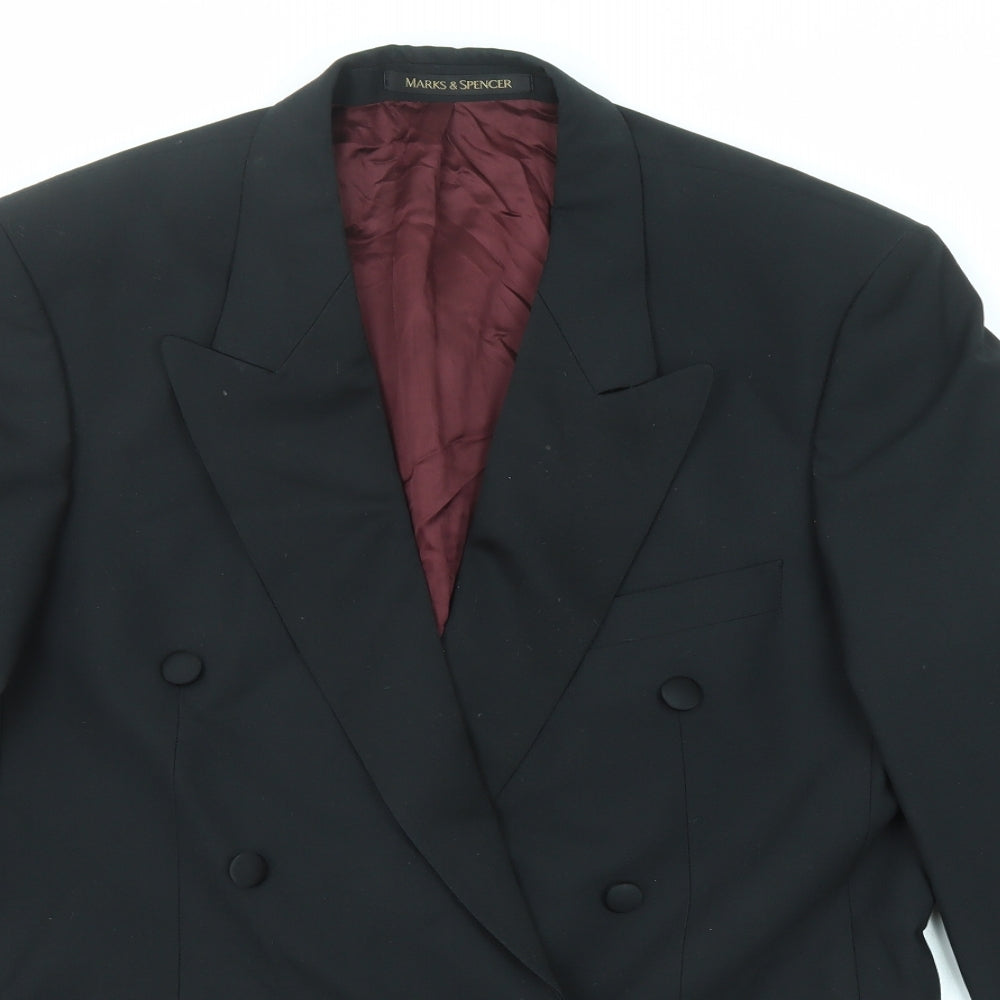 Mens UK Size 40 Marks and Spencer Regular Black Suit Jacket