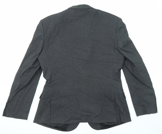 ASOS Mens Grey Polyester Jacket Suit Jacket Size 40 Regular