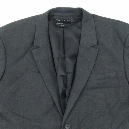ASOS Mens Grey Polyester Jacket Suit Jacket Size 40 Regular
