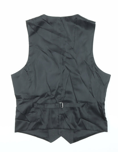 ASOS Mens Grey Polyester Jacket Suit Waistcoat Size 40 Regular